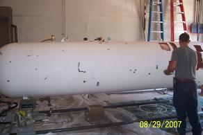 preparing tank for painting